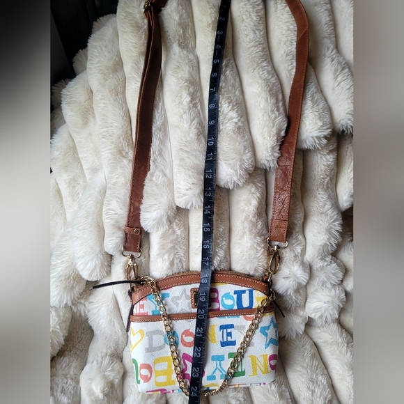 Dooney & Bourke Rainbow Logo Crossbody/ Wristlet Option - Picture 2 of 16